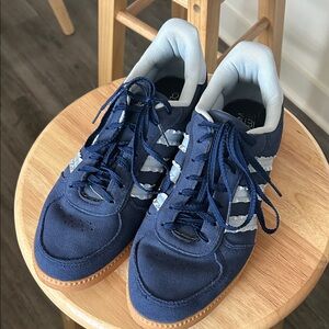 adidas Navy Blue Sneakers with Light Blue Accents